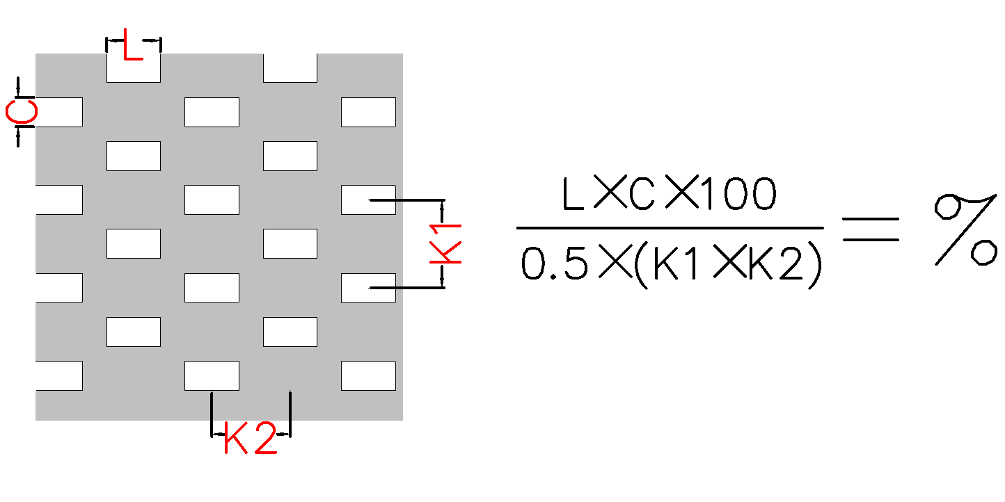K型长方孔示意图
